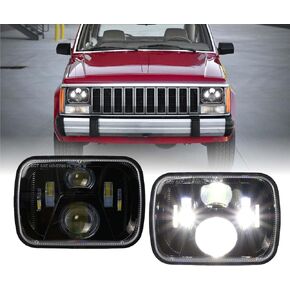 USR 84-96 XJ SUV Front Lights – Side Parking and Turn Signal Lamps 4pc (Left + Right) Set - Compatible with 1984-1996 Jeep Cherokee All Models (SMOKE LENS CORNER and BUMPER LIGHTS with AMBER BULBS) in Kuwait