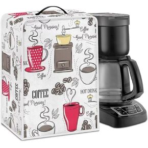Coffee Maker Cover Fits for Most Standard Coffee Machines, Polyester Foldable Keep Coffee Machine Free From Dust Fingerprint Oil-Stain Dust Resistant Protector, Beach Starfish Blue Sea