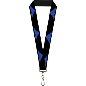 Buckle Down Lanyard-1.0"-Nightwing Logo Black/Blue