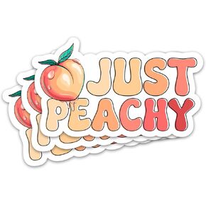 3PCS Just Peachy Fruity 3" Sticker, Vinyl Waterproof Funny Peachy Sticker Decal for Laptop Water Bottle Hydro Flask 3 Inches in Kuwait