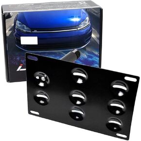 iJDMTOY No Drill Front Bumper Tow Hook License Plate Mounting Bracket Adapter Kit Compatible with Volkswagen: 2015-2021 VW MK7 GTI Golf