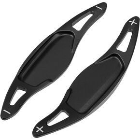 Steering Wheel Shift Paddle Cover Shifter Extension for Kia 2018-2022 Aluminum Alloy Black (Set of 2)