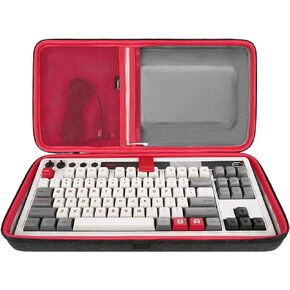 Geekria Tenkeyless TKL Keyboard Case, Hard Shell Travel Carrying Bag, Mechanical Gaming Keyboard Case, Compatible with 8Bitdo Retro Mechanical Keyboard Dual Super Programmable Keys (Dark Gray)