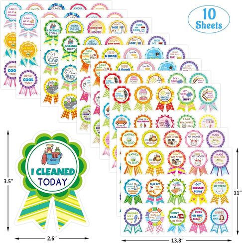 150Pcs Achievement Stickers for Adults Funny Adult Stickers Gag Gifts White Elephant Gifts for Adults Coworkers Friends 75 Designs in Saudi Arabia