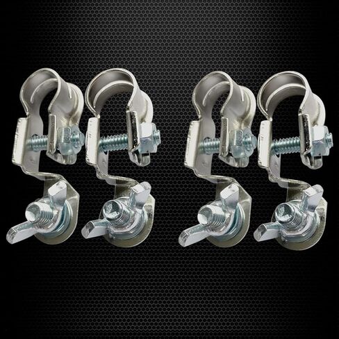 Ampper Brass Top Post Battery Terminal Clamps, Battery Terminals Connector Ends for Marine Car Boat RV Vehicles (2 Pairs) in Kuwait