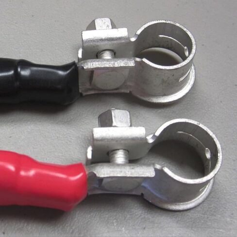 Ampper Brass Top Post Battery Terminal Clamps, Battery Terminals Connector Ends for Marine Car Boat RV Vehicles (2 Pairs) in Kuwait