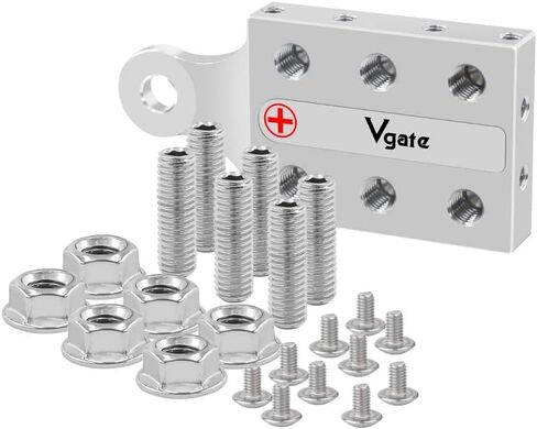 Vgate Battery Terminal Connector，16-Way Post Terminal Ends Distribution Block Bus Bar, 8AWG up to 4/0(XL) AWG Gauge, for Lithium or AGM Lead Acid Battery, M8 or 5/16"-18 in Kuwait