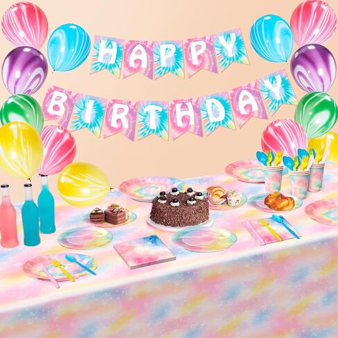 لوازم حفلات أعياد الميلاد بصبغة التعادل، 138 قطعة من ديكورات الحفلات ومجموعة أدوات المائدة وألواح الصبغ والمناديل وأكواب مفارش المائدة ولافتة بالونات صبغ التعادل وما إلى ذلك زينة عيد ميلاد للفتيات والأطفال in Kuwait