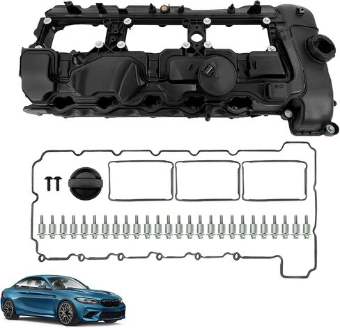 11127846359 غطاء صمام المحرك يناسب S55 BMW 3.0L L6، M2 2019-2021، M3 2015-2018، M4 2015-2020 مع حشية ومسامير استبدال # 11-12-7-846-359 in Saudi Arabia