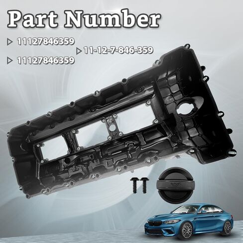 11127846359 غطاء صمام المحرك يناسب S55 BMW 3.0L L6، M2 2019-2021، M3 2015-2018، M4 2015-2020 مع حشية ومسامير استبدال # 11-12-7-846-359 in Saudi Arabia