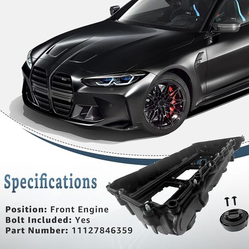 11127846359 غطاء صمام المحرك يناسب S55 BMW 3.0L L6، M2 2019-2021، M3 2015-2018، M4 2015-2020 مع حشية ومسامير استبدال # 11-12-7-846-359 in Saudi Arabia