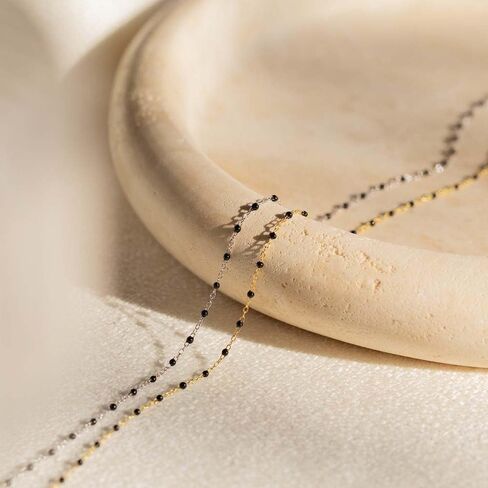 Boho Beaded Choker Necklaces for Women Trendy Gold Chain Necklace Dainty Gold Necklace Cute Rainbow Necklaces for Teen Girls in Saudi Arabia