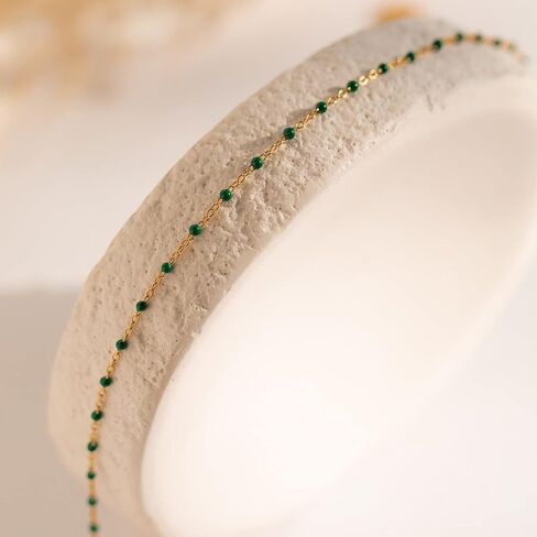 Boho Beaded Choker Necklaces for Women Trendy Gold Chain Necklace Dainty Gold Necklace Cute Rainbow Necklaces for Teen Girls in Kuwait