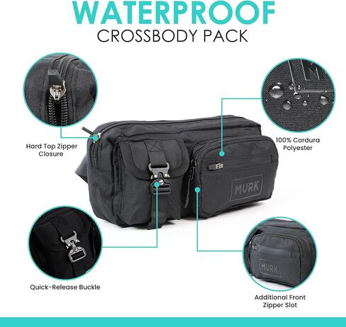 حقيبة كروس مع إبزيم - بسيطة ومتينة للمغامرات اليومية مثل EDC والمتنزهات الترفيهية والمشي لمسافات طويلة والجري والمزيد in Kuwait