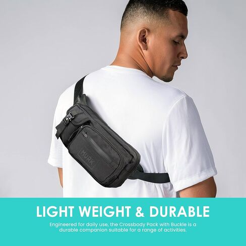 حقيبة كروس مع إبزيم - بسيطة ومتينة للمغامرات اليومية مثل EDC والمتنزهات الترفيهية والمشي لمسافات طويلة والجري والمزيد in Kuwait