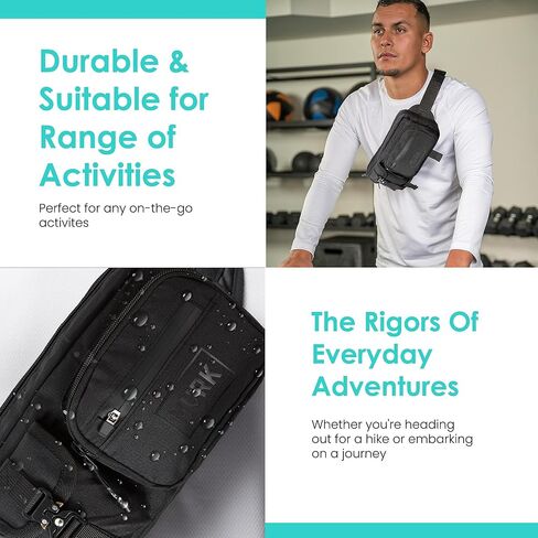 حقيبة كروس مع إبزيم - بسيطة ومتينة للمغامرات اليومية مثل EDC والمتنزهات الترفيهية والمشي لمسافات طويلة والجري والمزيد in Kuwait