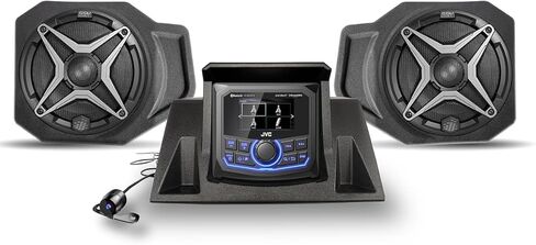 مجموعة الصوت المقاومة للطقس SSV Works Z-RG4-2A1 مع جهاز استقبال KD-MR305BTS ومكبرات صوت 6.5 بوصة متوافقة مع Polaris Ranger XP1000 2018-2024 in Kuwait