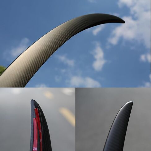 Rear Trunk Spoiler Wings for Tesla Model Y Real Carbon Fiber Tail Spoiler Wing Rear Lip Trunk for Tesla Decoration Accessories Rear Trunk Wing (Matte Carbon Fiber, Model Y) in Kuwait