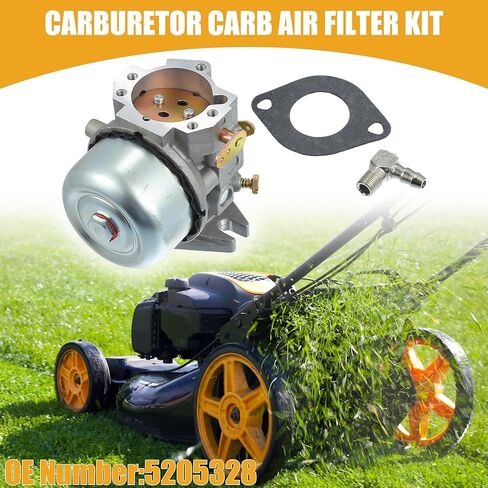 مجموعة المكربن ​​Carb رقم 5205328 - مكربن ​​الدراجة النارية - لمحركات Kohler KT17 KT19 M18 M20 MV18 MV20 Magnum Twin - لون فضي معدني - مجموعة واحدة in Kuwait