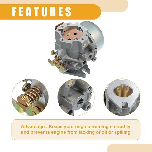 مجموعة المكربن ​​Carb رقم 5205328 - مكربن ​​الدراجة النارية - لمحركات Kohler KT17 KT19 M18 M20 MV18 MV20 Magnum Twin - لون فضي معدني - مجموعة واحدة in Kuwait