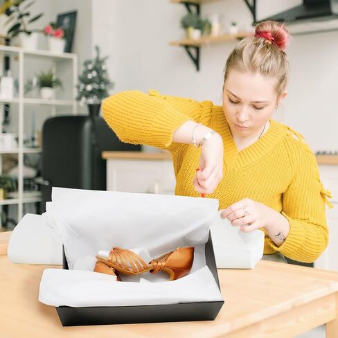 Simetufy 1000 ورقة مناديل بيضاء كبيرة الحجم، 20 بوصة × 30 بوصة ورق تغليف للتحرك، ورق تغليف الهدايا لتغليف عيد الأم وحفلات الزفاف وأعياد الميلاد والحرف اليدوية in Kuwait