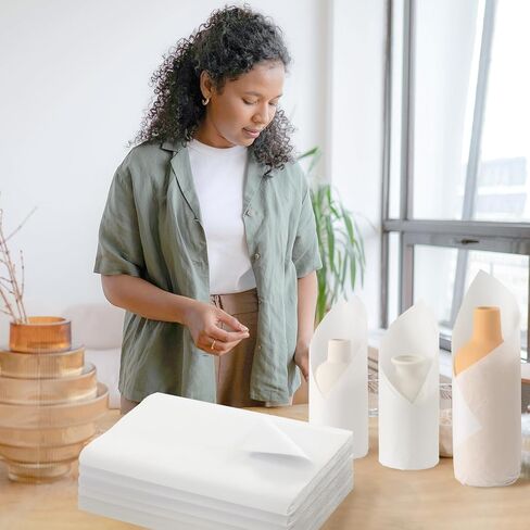 Simetufy 1000 ورقة مناديل بيضاء كبيرة الحجم، 20 بوصة × 30 بوصة ورق تغليف للتحرك، ورق تغليف الهدايا لتغليف عيد الأم وحفلات الزفاف وأعياد الميلاد والحرف اليدوية in Kuwait