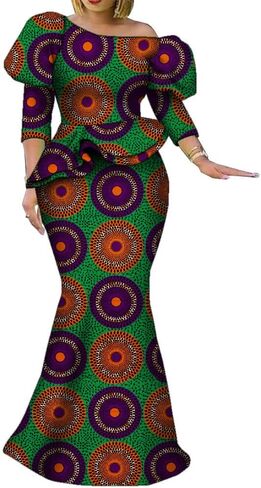 African Dresses for Women Traditional Ankara Kente Beautiful Print Skirt for Party Wedding in Saudi Arabia