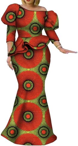African Dresses for Women Traditional Ankara Kente Beautiful Print Skirt for Party Wedding in Saudi Arabia