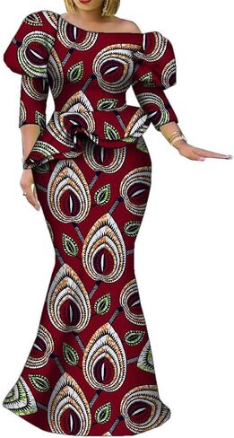 African Dresses for Women Traditional Ankara Kente Beautiful Print Skirt for Party Wedding in Saudi Arabia