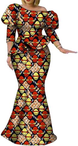 African Dresses for Women Traditional Ankara Kente Beautiful Print Skirt for Party Wedding in Saudi Arabia
