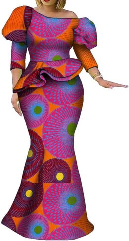 African Dresses for Women Traditional Ankara Kente Beautiful Print Skirt for Party Wedding in Saudi Arabia