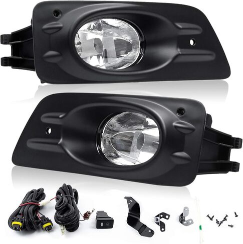 RP Remarkable Power, Fog Light for 2006 2007 Accord 4DR(4 Door) Driving Bumper Fog Lamps with Wiring Harness& Switch Clear Lens Light Kit FL7048 in Saudi Arabia