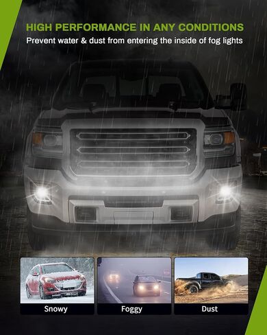 AUTOSAVER88 LED Fog Lights Compatible with 2015 2016 2017 2018 2019 GMC Sierra 2500 HD / 3500 HD Fog Lamps with Switch and Wiring Kit Foglight in Saudi Arabia