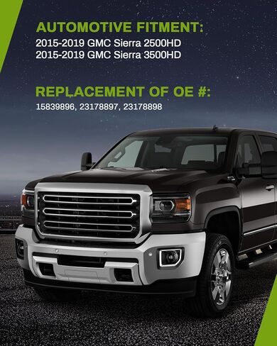 AUTOSAVER88 LED Fog Lights Compatible with 2015 2016 2017 2018 2019 GMC Sierra 2500 HD / 3500 HD Fog Lamps with Switch and Wiring Kit Foglight in Saudi Arabia