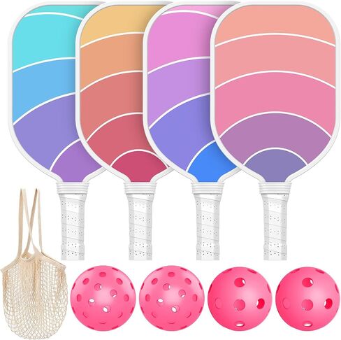 Pickleball Paddles Set USAPA Approved, Lightweight and Durable with Unique Design, USAPA Approved Pickleball Paddles Set of 4, 4 Pickleball Balls, Pickleball Bag, Pickleball Paddles (Dream) in Saudi Arabia