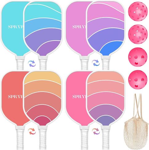 Pickleball Paddles Set USAPA Approved, Lightweight and Durable with Unique Design, USAPA Approved Pickleball Paddles Set of 4, 4 Pickleball Balls, Pickleball Bag, Pickleball Paddles (Dream) in Saudi Arabia