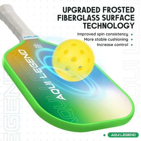Aquilegend Pickleball Paddles, USAPA Approved Fiberglass Pickleball Set, Pickleball Paddles Gift with 1/2/4 Pickleball Rackets, 4 Pickleball Balls,1 Pickleball Bag 1 Pickleball Ball Holder （Optional） in Saudi Arabia