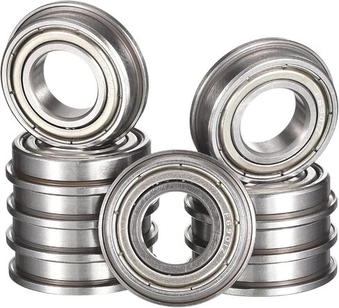 F6904ZZ Flanged Ball Bearing, ID 20mm x OD 37mm x Width 9mm Double Metal Shielded Deep Groove Bearings, Pre-Lubricated (GCr15) Chrome Steel 10pcs in Saudi Arabia