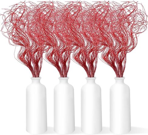 syhood 160 جهاز كمبيوتر شخصى بريق مجعد تينغ فروع عيد الميلاد فروع زهرية حشو أغصان مجعد اصطناعية لتزيين شجرة عيد الميلاد إكليل إكليل، المزهريات الحرفية ديكور حديقة المنزل (الذهب) in Kuwait
