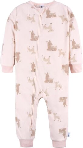 Gerber Baby & Toddler Girls Loose Fit Fleece Footless Pajamas 3-Pack in Kuwait