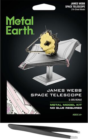 مجموعة نماذج معدنية ثلاثية الأبعاد من Fascinations Metal Earth James Webb Space Telescope مع ملاقط in Saudi Arabia