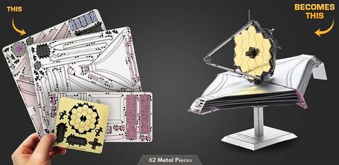 مجموعة نماذج معدنية ثلاثية الأبعاد من Fascinations Metal Earth James Webb Space Telescope مع ملاقط in Saudi Arabia
