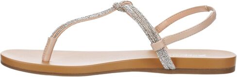 XAPPEAL Kali - Women's Open Toe Rhinestone T-Strap Slingback Flat Sandals in Kuwait