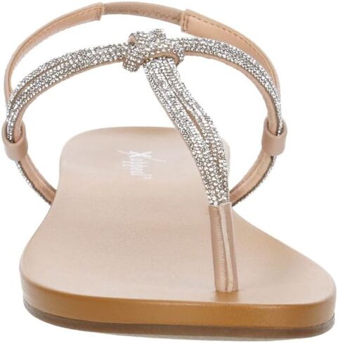 XAPPEAL Kali - Women's Open Toe Rhinestone T-Strap Slingback Flat Sandals in Kuwait