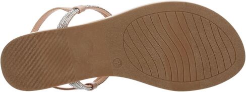 XAPPEAL Kali - Women's Open Toe Rhinestone T-Strap Slingback Flat Sandals in Kuwait