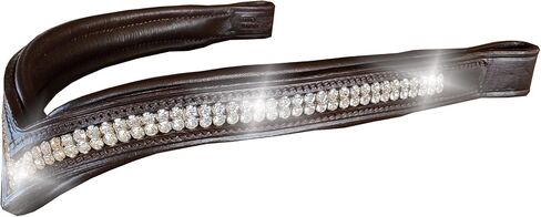 Bling Browbands for Horses Bridles with Sparkly Diamante Crystals V-Shape Padded Leather in Saudi Arabia
