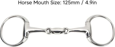Mumusuki Horse Mouth Bit, Stainless Steel O Ring Horse Snaffle Bit Anti Biting Loose Ring for Training Equestrian Equipment 125mm in Saudi Arabia