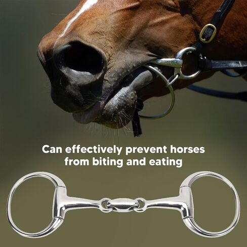 Mumusuki Horse Mouth Bit, Stainless Steel O Ring Horse Snaffle Bit Anti Biting Loose Ring for Training Equestrian Equipment 125mm in Saudi Arabia
