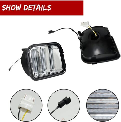 Carbon Fiber Effect Front Fender Side Marker Halogen Light Covers Guard Trims For 2006-2010 HUMMER H3 in Saudi Arabia