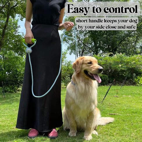 Rope Dog Leash 6ft Long with Blue Penguin Decoration,Traffic Padded Two Handle for Control Safety Training Leashes for Small Medium Large Dogs（6ft,Blue） in Saudi Arabia